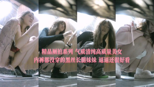 精品厕拍系列  气质清纯高质量美女内裤都没穿的黑丝长腿妹妹  逼逼还很好看
